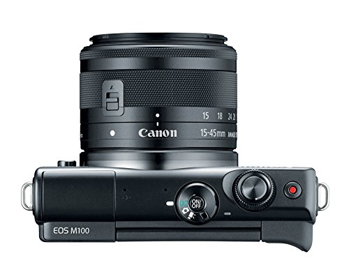 Canon EOS M100 Mirrorless Camera w/ 15-45mm Lens - Wi-Fi, Bluetooth, and NFC enabled (Black) (2209C011)
