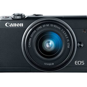 Canon EOS M100 Mirrorless Camera w/ 15-45mm Lens - Wi-Fi, Bluetooth, and NFC enabled (Black) (2209C011)