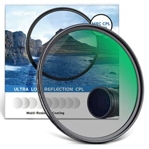 neewer 77mm polarizer filter 30 layer multi resistant nano coated circular polarizing filter(cpl) with hd optical glass/ultra slim frame, reduce glare/enhance contrast/reduce reflection