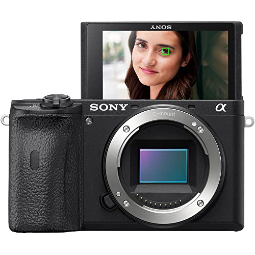 Sony a6600 Mirrorless Camera (ILCE6600/B) E 16-55mm Lens (SEL1655G) + Filter Kit + Wide Angle Lens + Color Filter Kit + Bag + NP-FZ100 Compatible Battery + 64GB Card + Card Reader + More