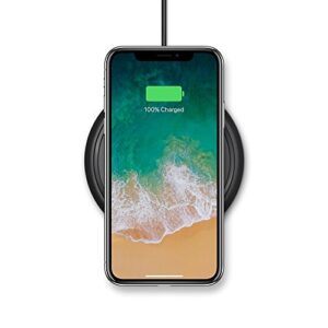 mophie 7.5W Wireless Charge Pad, 5W - 10W Output Range, Optimized for Apple Fast Charge, Qi-Compatible Charger for iPhone X, iPhone 8, iPhone 8 Plus, and AirPods/AirPods Pro (Black)