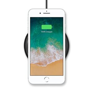 mophie 7.5W Wireless Charge Pad, 5W - 10W Output Range, Optimized for Apple Fast Charge, Qi-Compatible Charger for iPhone X, iPhone 8, iPhone 8 Plus, and AirPods/AirPods Pro (Black)