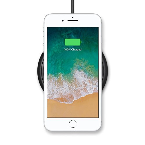 mophie 7.5W Wireless Charge Pad, 5W - 10W Output Range, Optimized for Apple Fast Charge, Qi-Compatible Charger for iPhone X, iPhone 8, iPhone 8 Plus, and AirPods/AirPods Pro (Black)