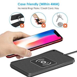 Wireless Charger，POLMXS Car Wireless Charging pad 10W Fast Wireless car Charger qi Phone Charger pad for car Wireless Phone Charger for Andriod Cell Phone Charging mat Galaxy Note10/S21/S10/S9(C3)