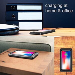 Wireless Charger，POLMXS Car Wireless Charging pad 10W Fast Wireless car Charger qi Phone Charger pad for car Wireless Phone Charger for Andriod Cell Phone Charging mat Galaxy Note10/S21/S10/S9(C3)