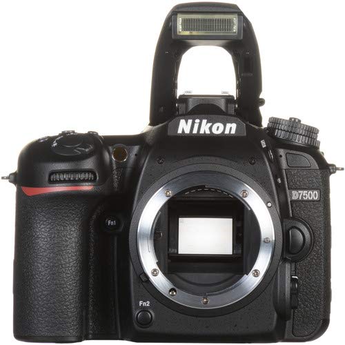 Nikon Intl. D7500 DSLR Camera Body Only Bundle + Premium Accessory Bundle Including 64GB Memory, TTL Auto Multi Mode Flash, PhotoVideo Software Package, Shoulder Bag & More (Renewed)