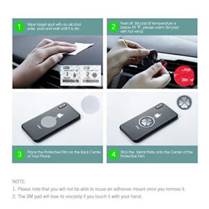 IKOPO [2 Pack] 【Metal】 Magnetic Phone Holder for Car Dashboard, Universal Cell Phone Mount for Car with Strong Magnet