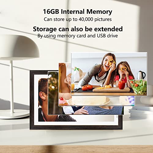 21.5 Inch Large WiFi Digital Picture Frame with 1920x1080 FHD IPS Screen, Send Photo/Videos Via APP or Email, 16GB Storage, Support USB Drive/SD Card Extend Storage, Manual Rotation, Wall Mountable