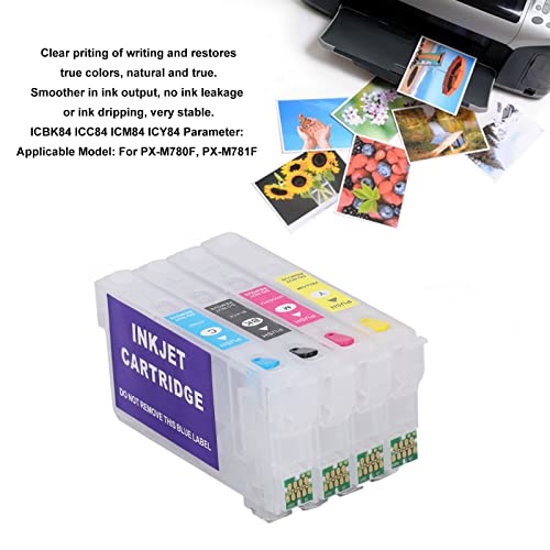 FTVOGUE Ink Cartridge PP BK C M Y 4 Colors Printing Accessory Part (ICBK84/ICC84/ICM84/ICY84)