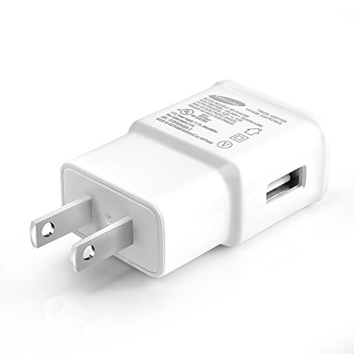 Samsung Charger EP-TA10JWE, 5.0V 2Amp Charger Adapter with Samsung Data Sync Cable ET-DQ11Y1WE for Galaxy S5/Note 3 - Non Retail Packaging - WHITE