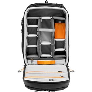 Lowepro LP37268-PWW Pro Trekker BP 350 AW II Outdoor Camera Backpack with Maxfit Dividers, Fits 15-inch Laptop/iPad, for Pro Mirrorless and DSLR, Gimbal, Drone, DJI, Black/Dark Grey