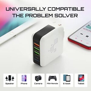 Kokovolta USB C Charger Block - Wall Charger Adapter 4 Ports Power Brick Cube Fast Multi Port Charging Box for iPad Mini iPhone Samsung Galaxy W S21 S20 S10 S9 Smartphones Apple 11 12 13 Max Pro Pixel