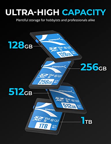 SABRENT Rocket V60 128GB SD UHS-II Memory Card R270MB/s W170MB/s (SD-TL60-128GB)