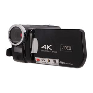 ASHATA Digital Camera, 4K HD Camera with 3 inch IPS Screen 270 Degree Rotation, 13MP CMOS Sensor and 30X Zoom, DV Camera Night Vision Recording Shooting(US)