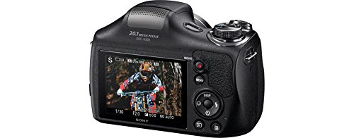 Sony Cyber-Shot DSC-H300 Digital Camera Black Bundle with Sandisk 16GB Memory Card, Camera Bag for DSLR, Table-top Tripod and 4X Rechargeable AA Batteries with Charger