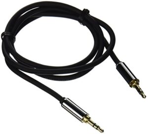 monoprice audio cable – 3 feet – black | 3.5mm stereo male to 3.5mm stereo male gold plated cable for mobile