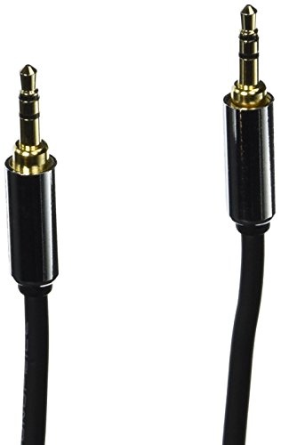 Monoprice Audio Cable - 3 Feet - Black | 3.5mm Stereo Male to 3.5mm Stereo Male Gold Plated Cable for Mobile