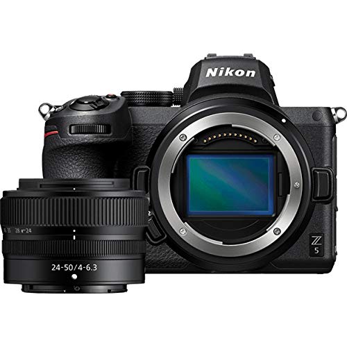 Nikon Z5 Mirrorless Full Frame Camera Body with 24-50mm f/4-6.3 Lens Kit FX-Format 4K UHD Bundle with Deco Gear Photography Backpack + Photo Video LED Lighting + 64GB Card + Software and Accessories