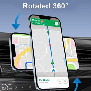 Magnetic Wireless Car Charger Vent Mount for Mag-Safe iPhone 14/14 Pro/13 Pro Max/12/12 Pro/Mini/Pro Max Magnet Car Charger 15W Mag Safe Phone Holder Stand Wireless Charging Air Vent Mount Charger