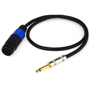 6.35 to nl4mmx -0.5m audio – 1/4″ ts male to speakon adapter patch speaker cable