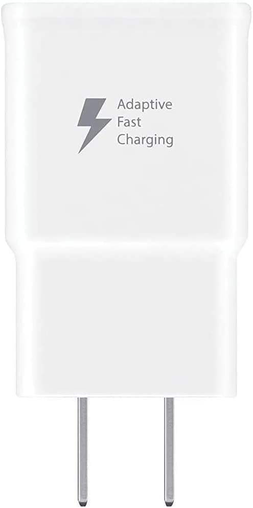 Fast Adaptive Wall Adapter Charger for Galaxy S10 S9 Plus Note 9 S8 Note 8 EP-TA20JBE - 6 Foot Type C/USB-C Cable and OTG Adapter - White