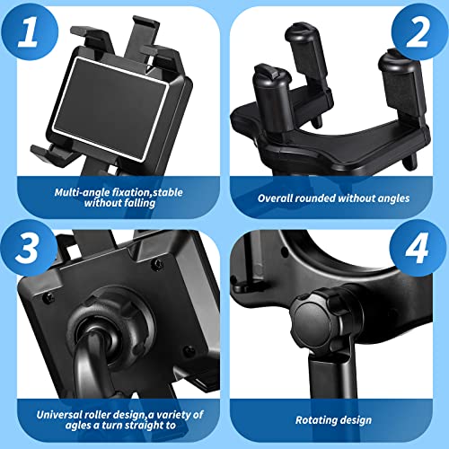 Rearview Mirror Phone Holder for Car, Universal 360° Rotating Rear View Mirror Phone Mount with Adjustable Arm Length, 8 Mask Holder for Car Multifunctional Phone and GPS Holder for Most Smartphones