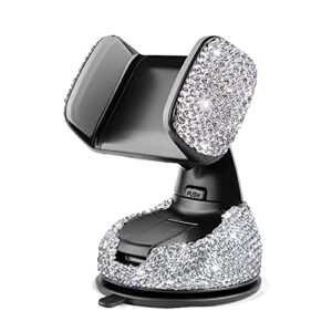 dashboard phone holder bling phone mount for car,car phone holder mount with one more air vent base,phone holder car accessories,universal car phone holder mount for windshield and air vent,silver