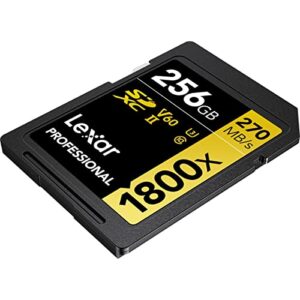 Lexar Gold Series Professional 1800x 256GB UHS-II U3 SDXC Memory Card