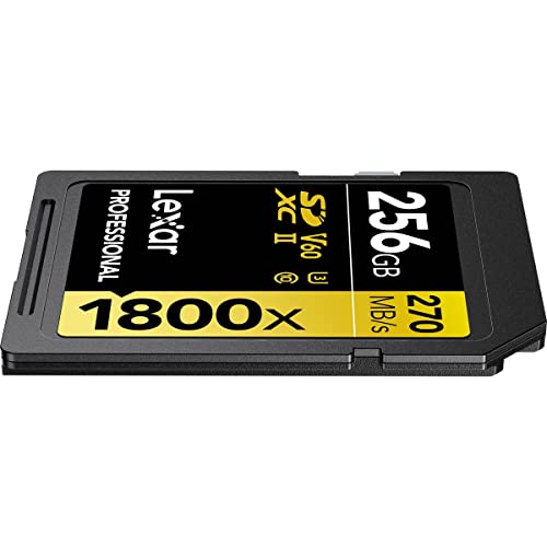 Lexar Gold Series Professional 1800x 256GB UHS-II U3 SDXC Memory Card