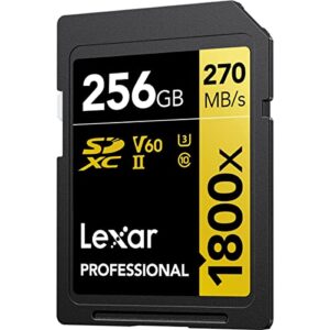 Lexar Gold Series Professional 1800x 256GB UHS-II U3 SDXC Memory Card