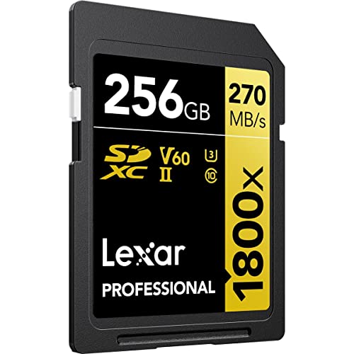 Lexar Gold Series Professional 1800x 256GB UHS-II U3 SDXC Memory Card