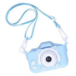 jopwkuin digital camera, small size portable easy to operate children camera toy abs and silicone for outdoor for children(blue)