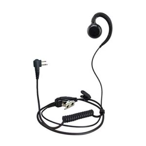 promaxpower two way radio 1-wire c-shape swivel headset earpiece ptt for motorola cp88, cp100, cp185, cp200, cp200d, cls1110, cls1410, ep450