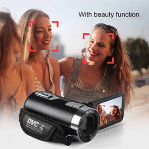 Digital Cameras for Photography, 4K UHD 30FPS 18X Digital Zoom, USB Output, with Beauty Function, 3in Large LCD Screen HD 1080p