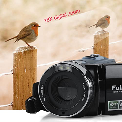 Digital Cameras for Photography, 4K UHD 30FPS 18X Digital Zoom, USB Output, with Beauty Function, 3in Large LCD Screen HD 1080p