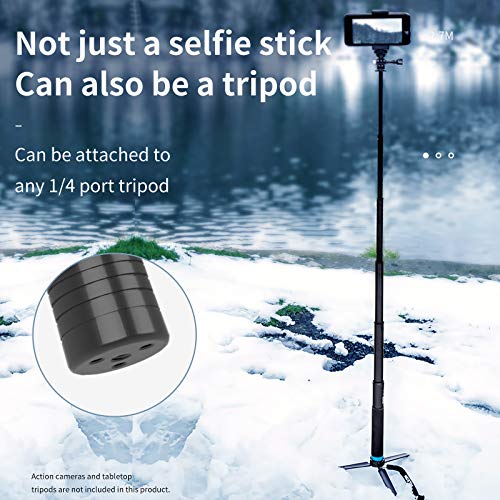 REYGEAK Ultra Long Selfie Stick Pole 2.7M/106 Inch Carbon Fiber Lightweight Waterproof Extendable Handheld Monopod for GoPro Max Hero 11 10 9 8 7 6 5 Insta360 X2 X3 DJI Action 2 3 AKASO 360 Camera