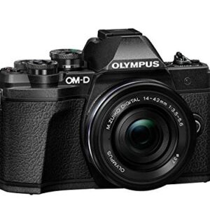 Olympus OM-D E-M10 Mark III Kit, Micro Four Thirds System Camera (16 Megapixel, 5-Axis Image Stabilisation, Electronic Viewfinder) + M.Zuiko 14-42 mm EZ Zoom Lens + M.Zuiko 40-150 mm Telezoom, Black