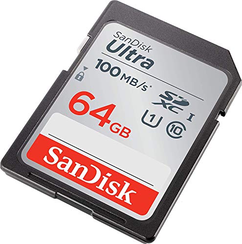 SanDisk 64GB SD Ultra Memory Card 10 Pack UHS-I Class 10 (SDSDUNR-064G-GN6IN) Bundle with (1) Everything But Stromboli Combo Card Reader