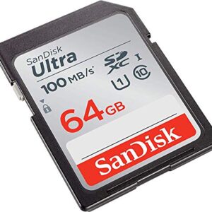 SanDisk 64GB SD Ultra Memory Card 10 Pack UHS-I Class 10 (SDSDUNR-064G-GN6IN) Bundle with (1) Everything But Stromboli Combo Card Reader