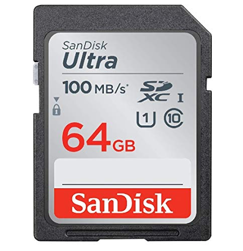SanDisk 64GB SD Ultra Memory Card 10 Pack UHS-I Class 10 (SDSDUNR-064G-GN6IN) Bundle with (1) Everything But Stromboli Combo Card Reader