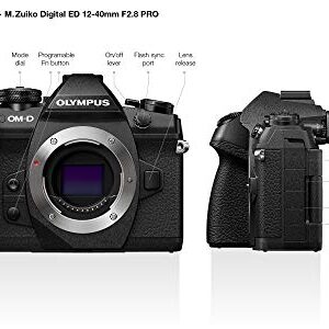 Olympus OM-D E-M1 Mark II Kit, Micro Four Thirds System Camera (20.4 Megapixel, 5-Axis Image Stabilisation, Electronic Viewfinder) + M.Zuiko 12-40 mm PRO Universal Zoom, Black