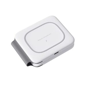 foldable wireless charger station 3 in 1, 15w magnetic fast travel charging pad for multiple devices (white)