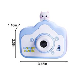 Children's HD Front & Rear Dual Camera, 2000w Mini 2.0 Inch Camera Camera Video Game Music Integration Including 32G Memory Card, Easy to Use & Durable (Light Blue)