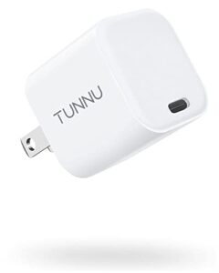 tunnu 30w usb c charger mini gan pd fast charging block – pps 33w wall power adapter for type c smartphone tablet – compatible with apple iphone 13/12/pro ipad samsung google pixel macbook air