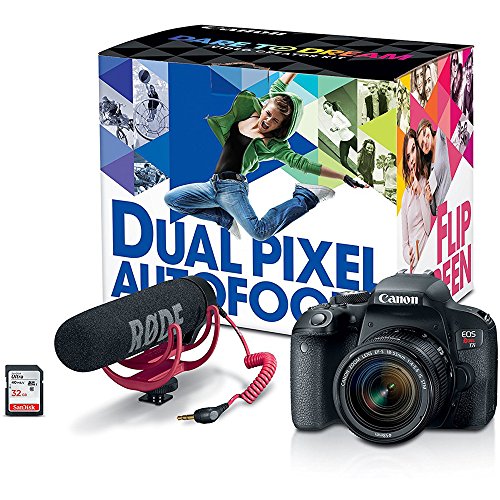 Canon EOS Rebel T7i Digital SLR Camera Video Creator Kit + 18-55mm Zoom Lens Accessory Bundle