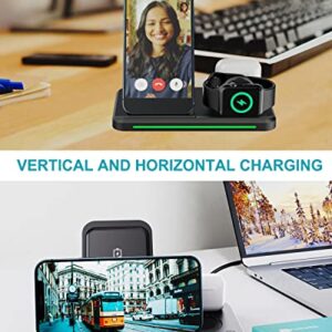 Wireless Charger for iPhone,Charging Station for Apple Multiple Devices,Foldable 3 in 1 Charger for iPhone 14/13/12/11/Pro/Max/XS/Max/XR/XS/X, Apple Watch 8/7/6/SE/5/4/3/2, Airpods Pro/3/2/1