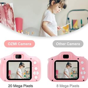 Upgrade Kids Camera for Girls, Christmas Birthday Gifts for Girls Age 3-9, HD Digital Video Cameras for Toddler, Toy for 3 4 5 6 7 8 9 Year Old Girl with 32GB SD Card & Card Reader