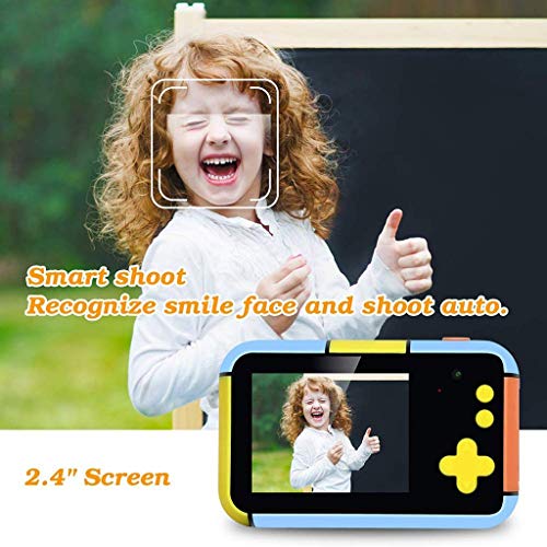 LKYBOA Kids Camera, Rechargeable Children Digital Camera with 2.4 Inch LCD and 32G Memory Card 1080P HD Shockproof