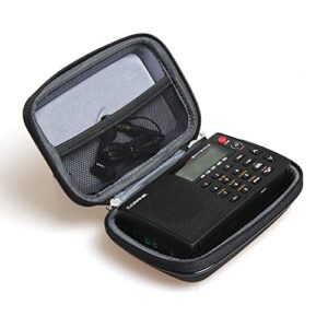 hermitshell travel case fits c crane cc skywave am/fm shortwave weather airband portable radio clock alarm