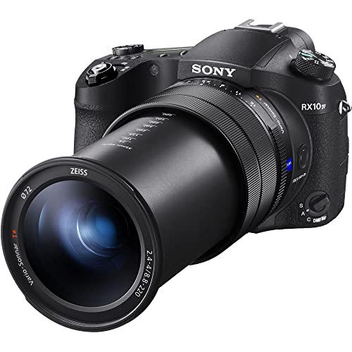 Sony Cyber-Shot DSC-RX10 IV Digital Camera (DSCRX10M4/B) + 4K Monitor + Rode VideoMic + Filter Kit + Wide Angle Lens + Telephoto Lens + Color Filter Kit + 2 x 64GB Card + 3 x NPF-W50 Battery + More